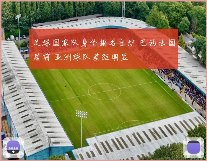 足球国家队身价排名出炉 巴西法国居前 亚洲球队差距明显